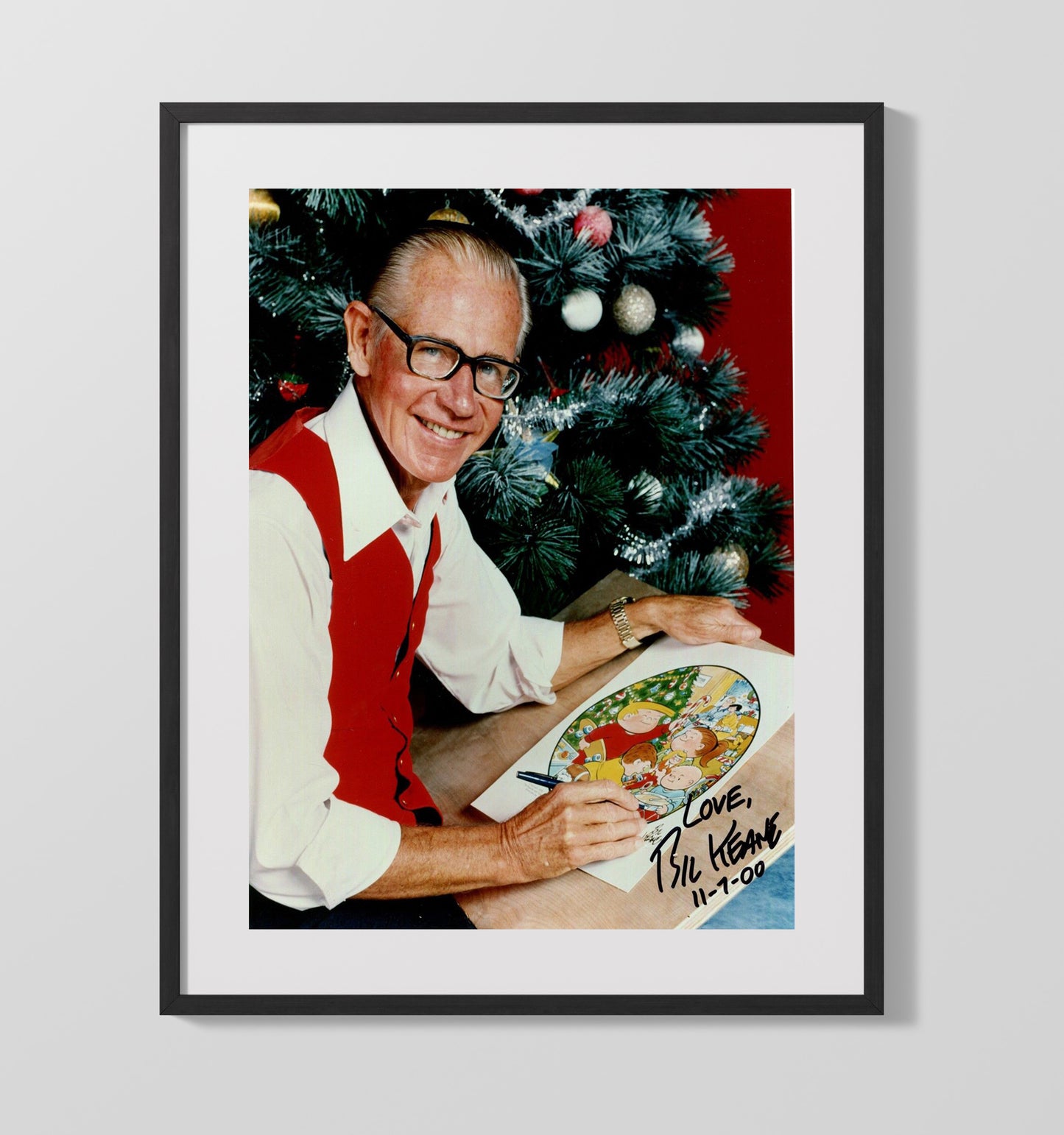 Bil Keane Family Circus Cartoonist 16x20 Gallery Frame celebrity wall art