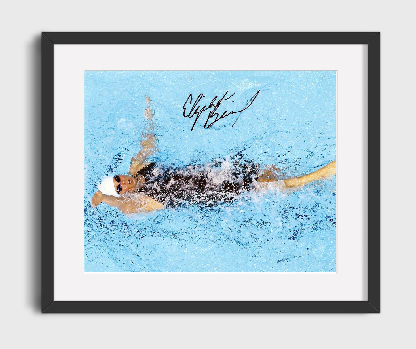 Elizabeth Beisel Olympic Backstroke Swimming Race 16x20 Gallery Frame celebrity wall art