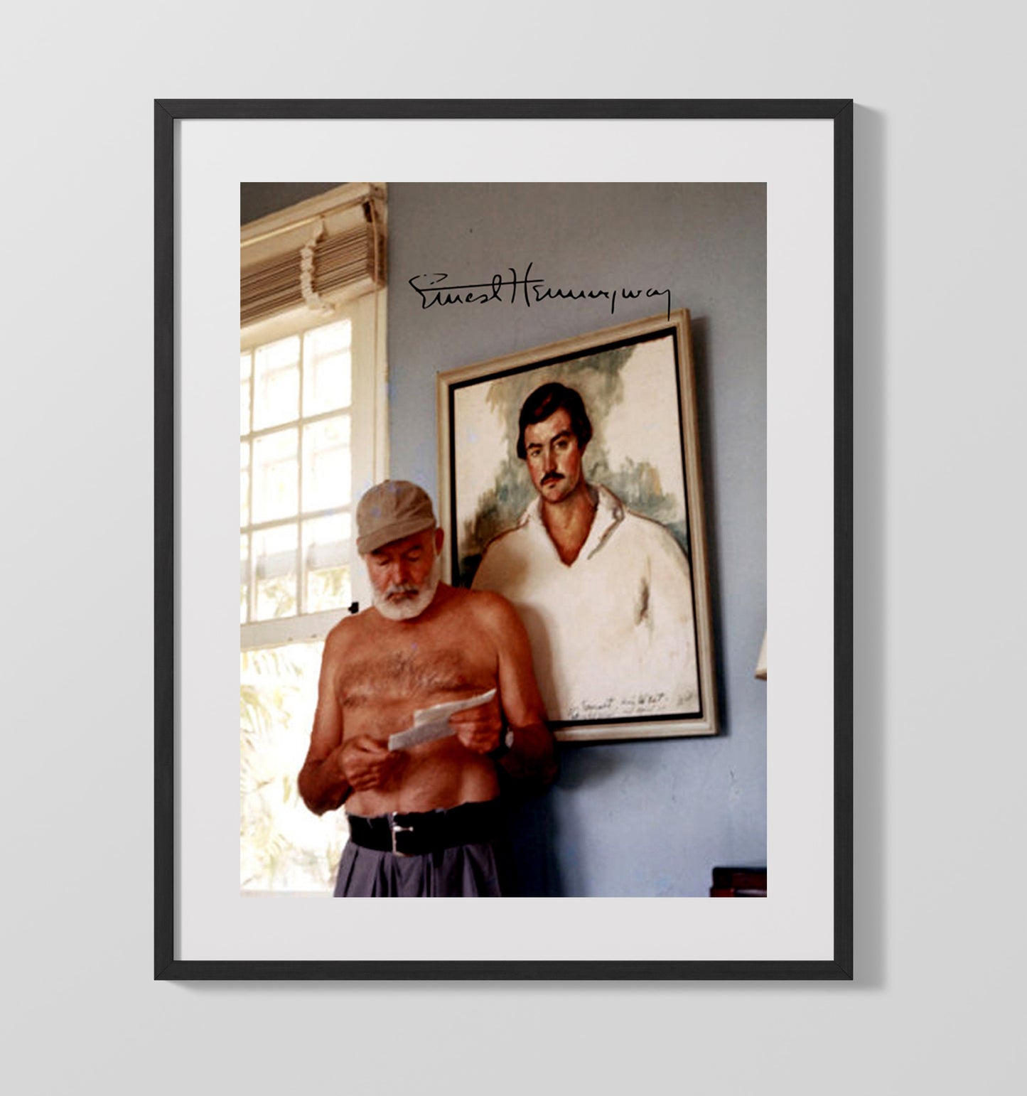 Ernest Hemingway American Author 16x20 Gallery Frame celebrity wall art