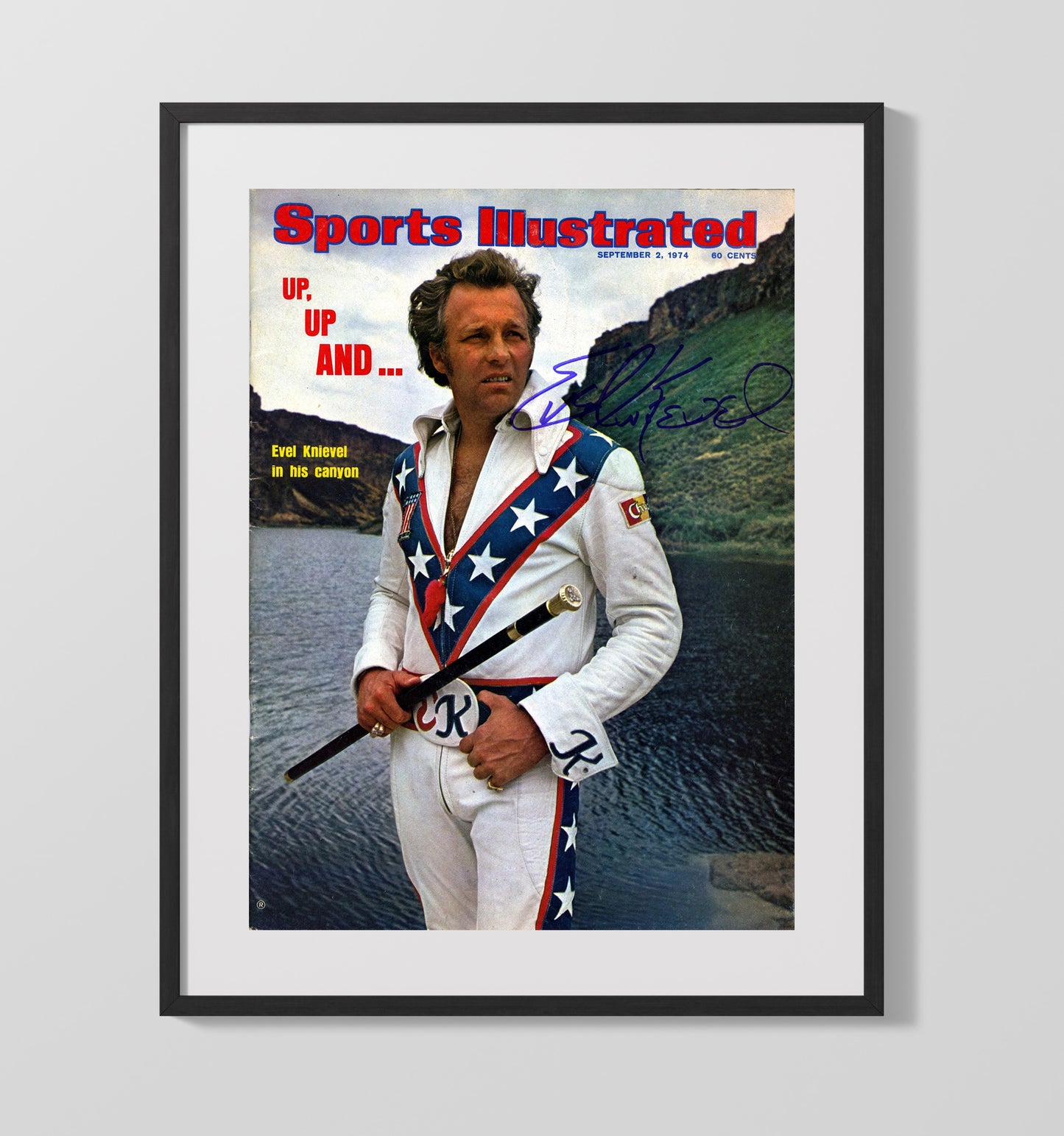 Evel Knievel SI Canyon 1974 16x20 Gallery Frame celebrity wall art