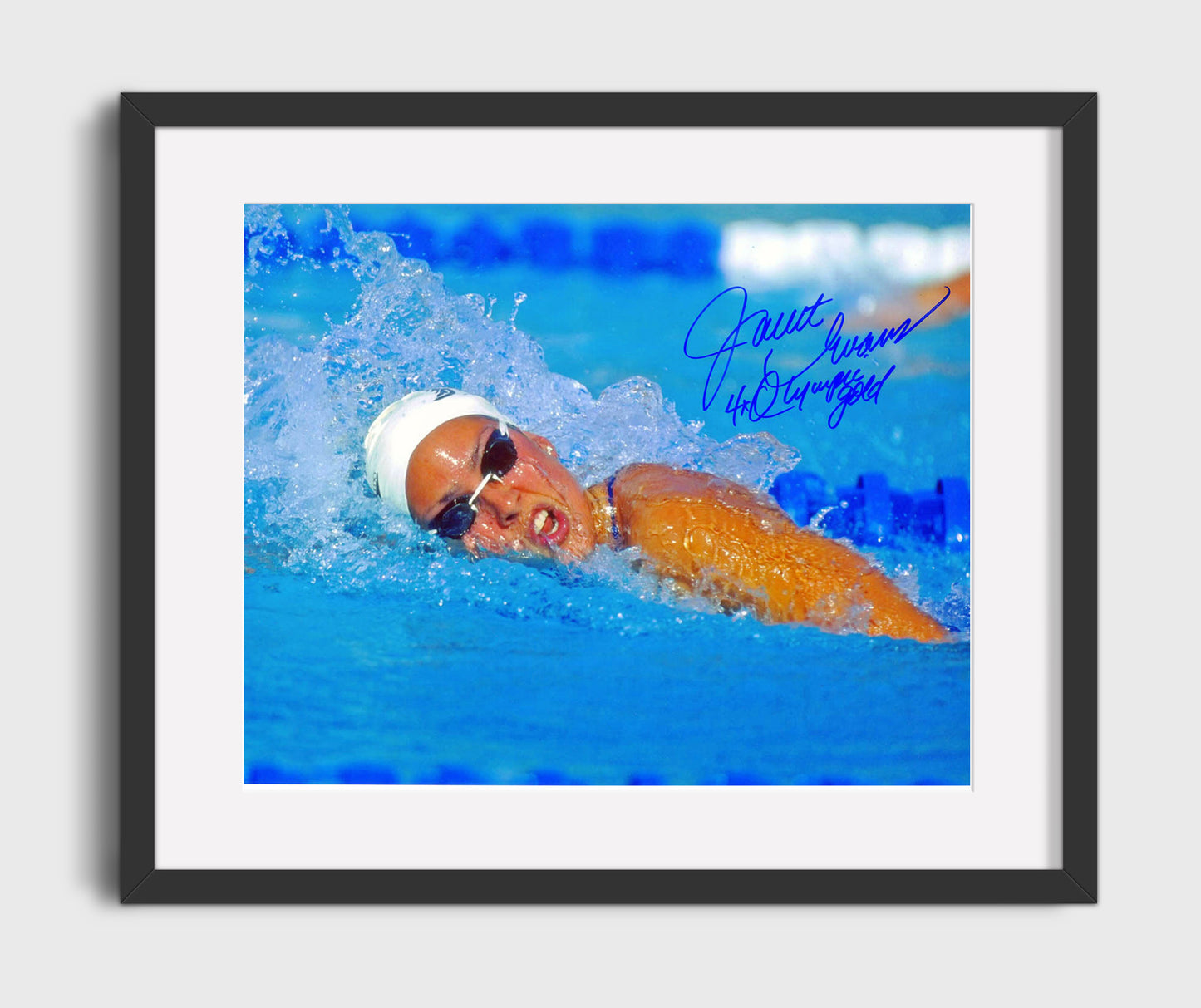 Janet Evans Olympic Freestyle Swimming Champion 16x20 Gallery Frame celebrity wall art