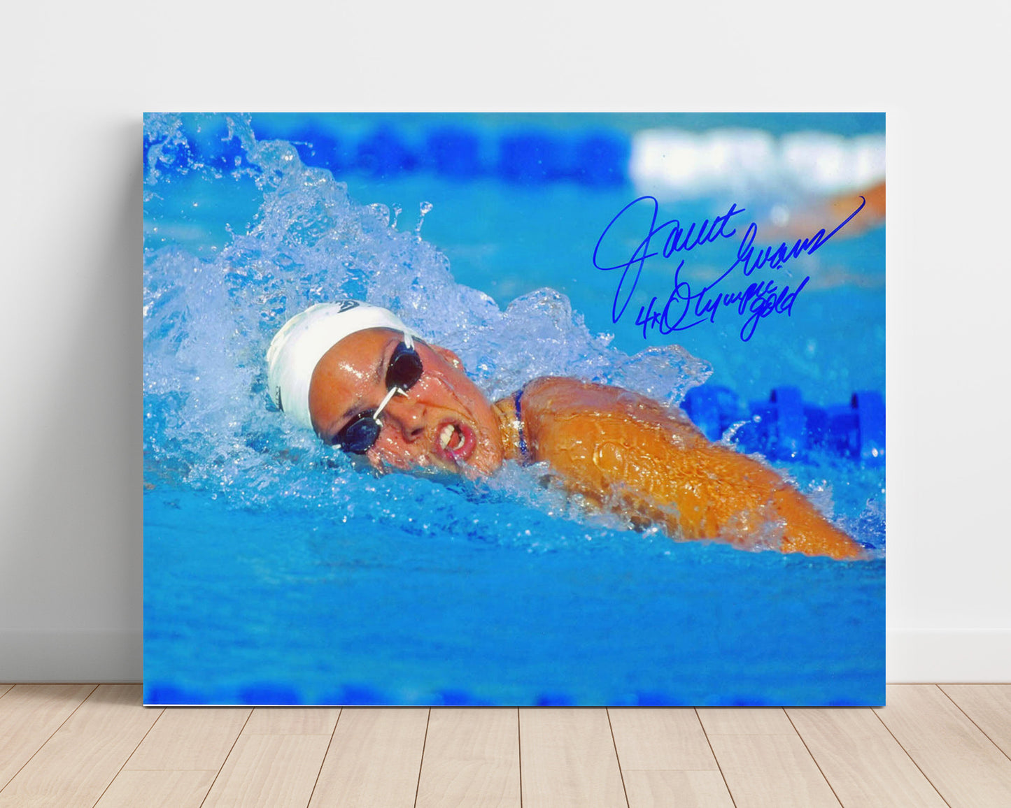 Janet Evans – Olympic Freestyle Swimming Champion unframed semi-gloss poster print