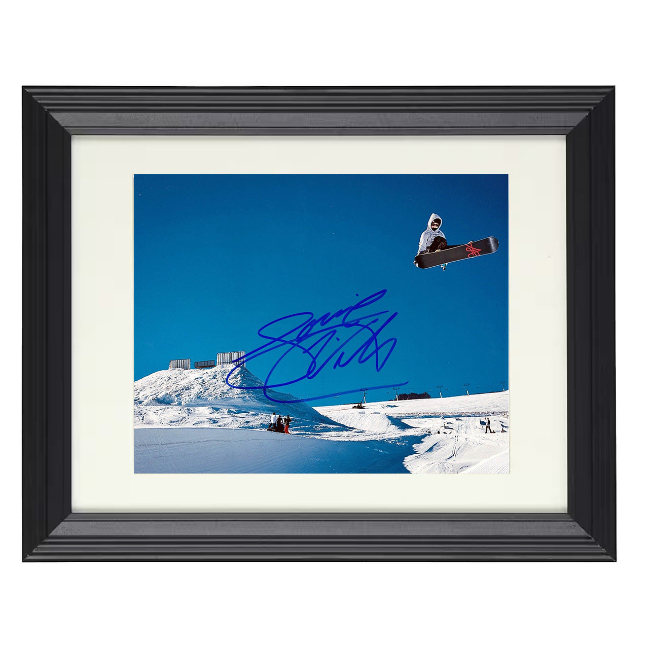 Louie Vito – Snowboard Terrain Park Jump 8x10 matted black framed celebrity wall art