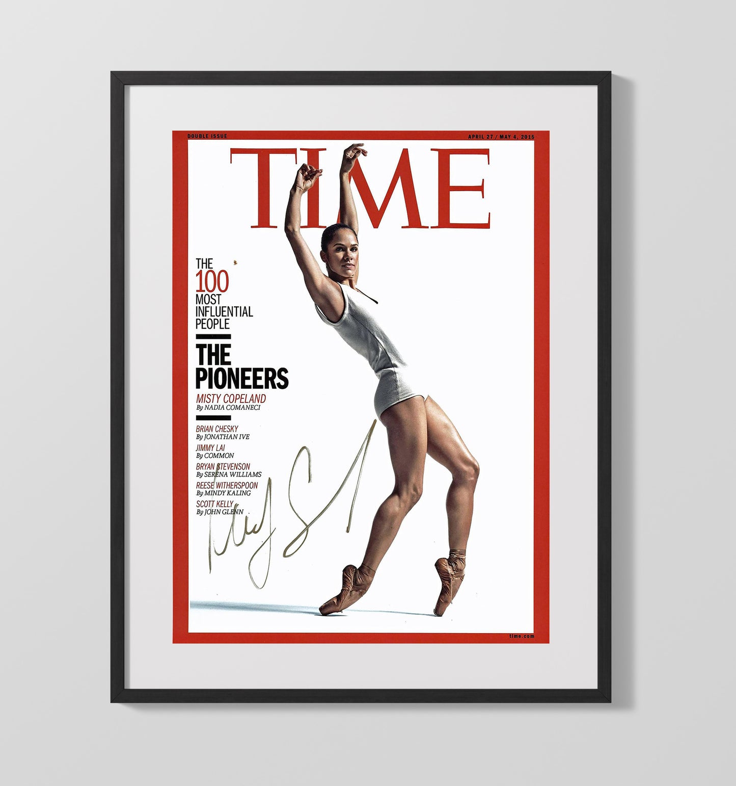Misty Copeland TIME 100 Pioneers Cover 2015 16x20 Gallery Frame celebrity wall art