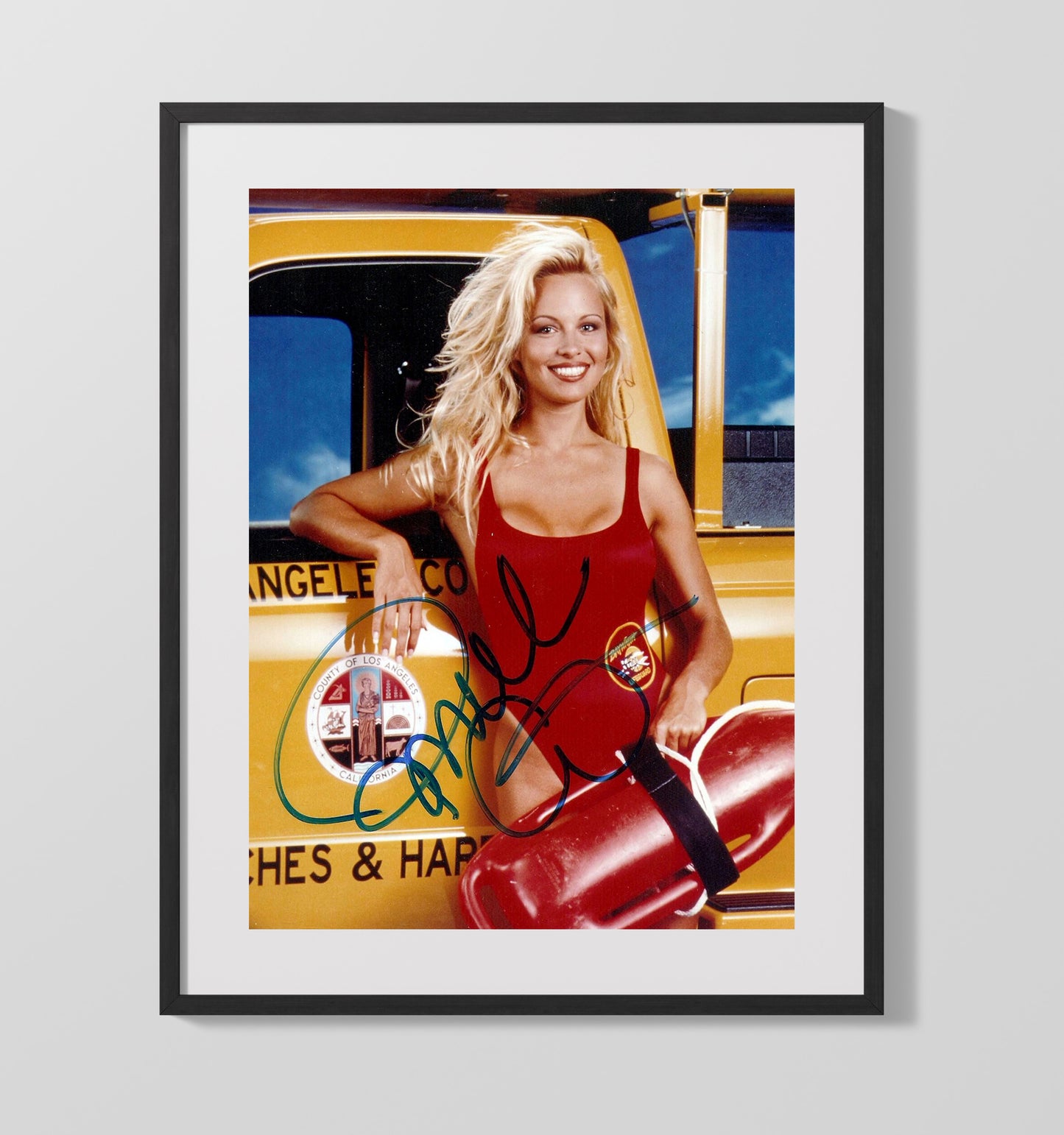 Pamela Anderson Baywatch Lifeguard 16x20 Gallery Frame celebrity wall art