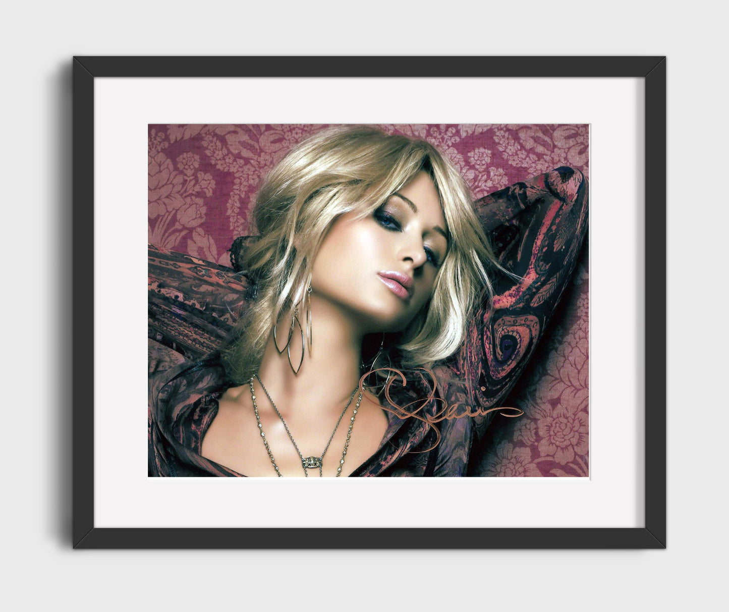 Paris Hilton Glamour Fashion Studio Pose 16x20 Gallery Frame celebrity wall art