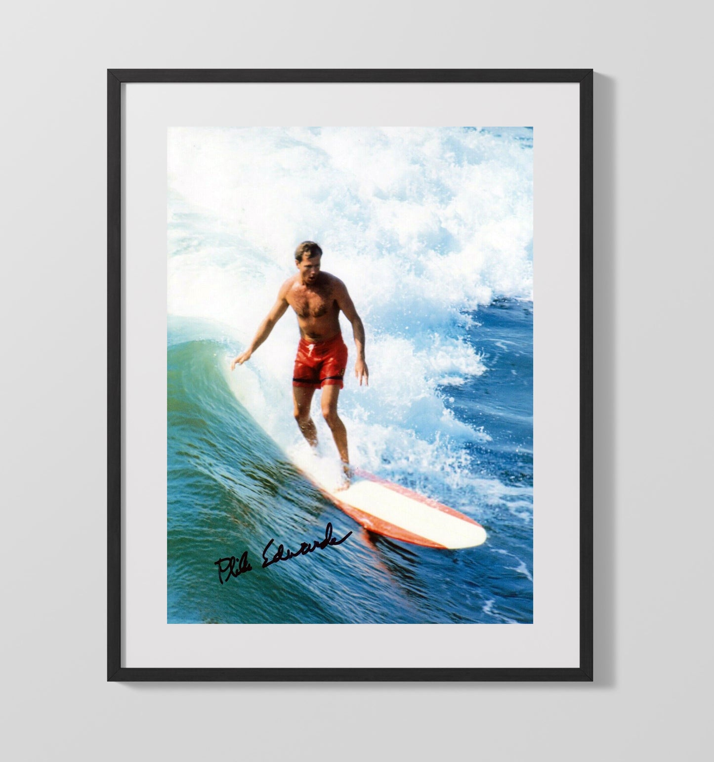 Phil Edwards Surfing Champion 16x20 Gallery Frame celebrity wall art