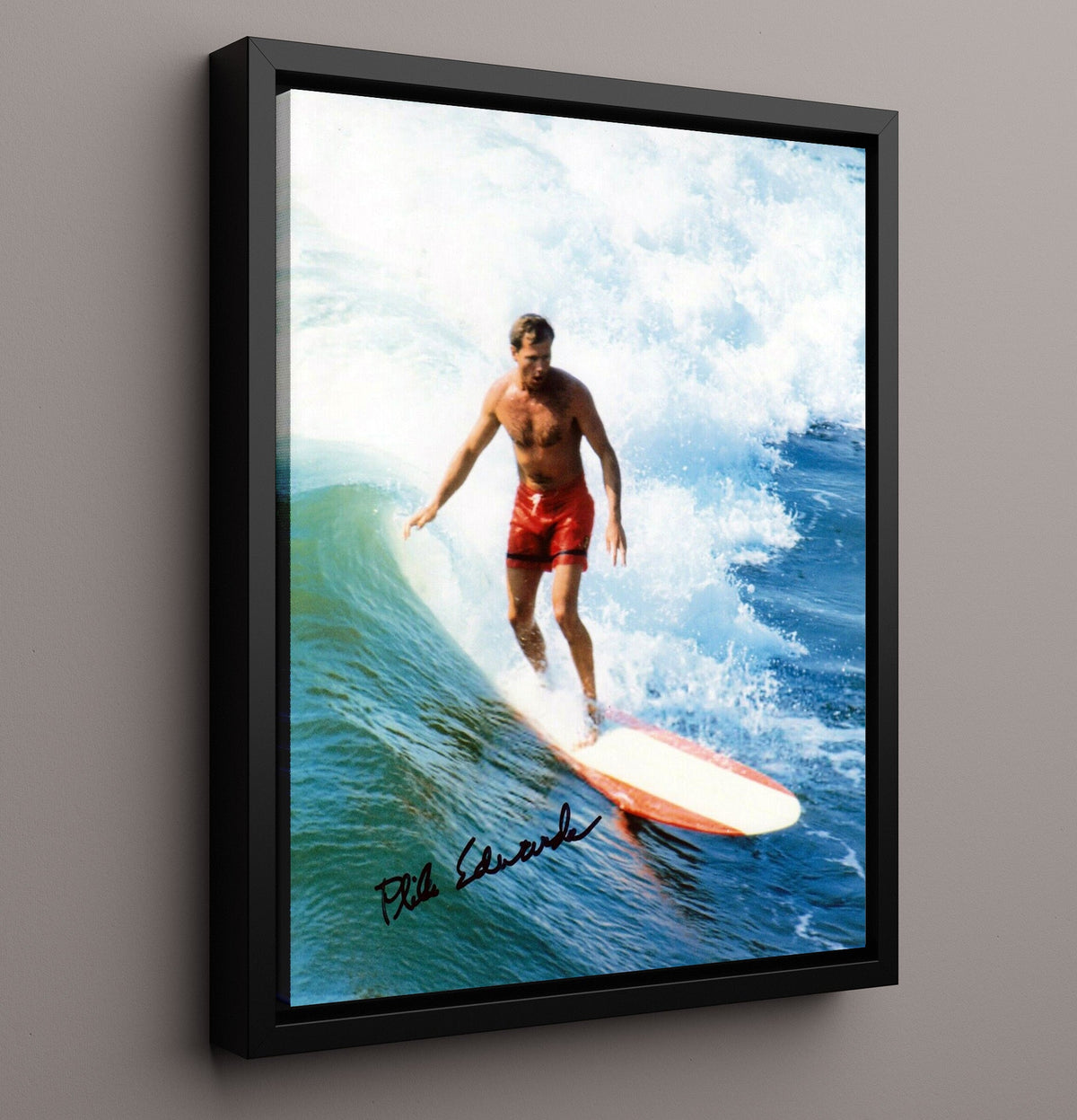 Phil Edwards Surfing Champion 8x10 Framed Canvas celebrity wall art