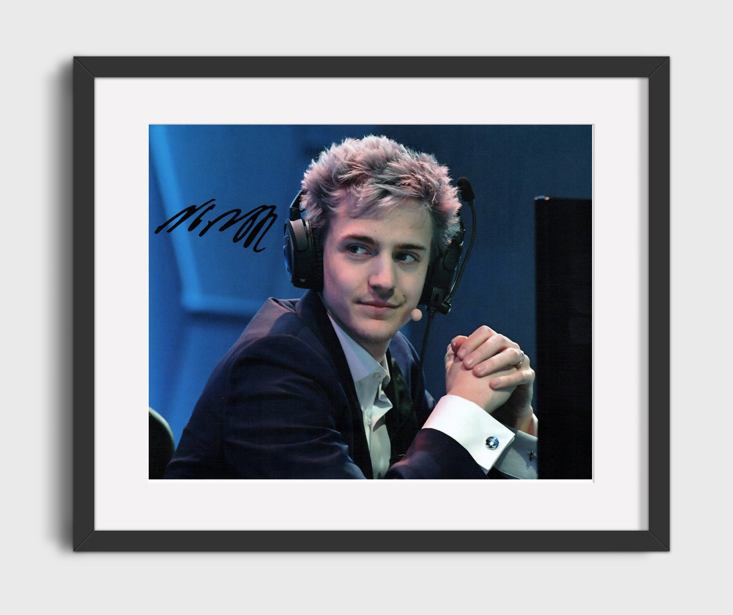 Tyler "Ninja" Blevins Esports Gaming Headset Tournament Desk 16x20 Gallery Frame celebrity wall art