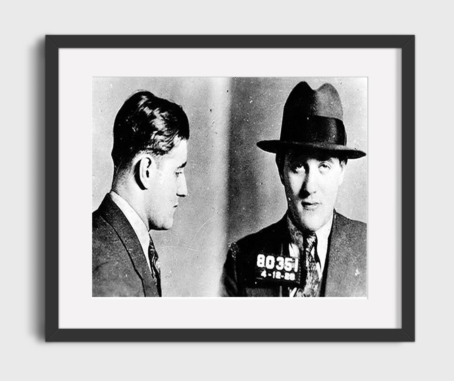 Bugsy Siegel - New York Police Department 1928 mug shot wall art 20x24 Canvas