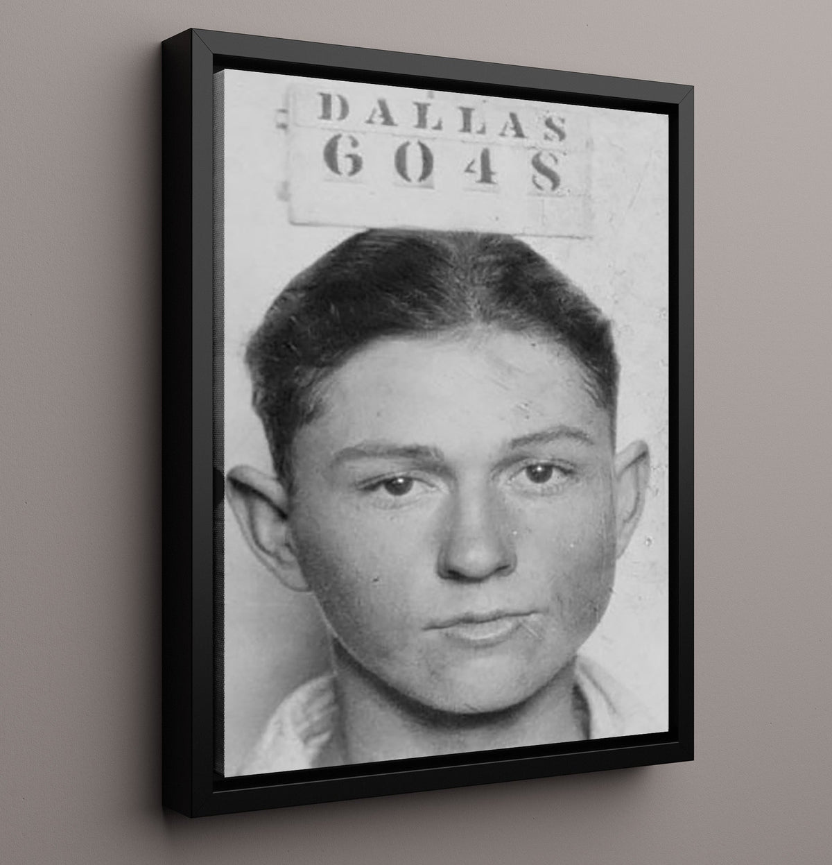 Clyde Barrow - Public Enemy Pose mug shot wall art 16x20 Gallery Frame