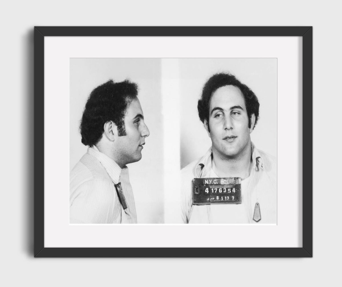 David Berkowitz - New York City Police Department 1977 mug shot wall art 20x24 Canvas