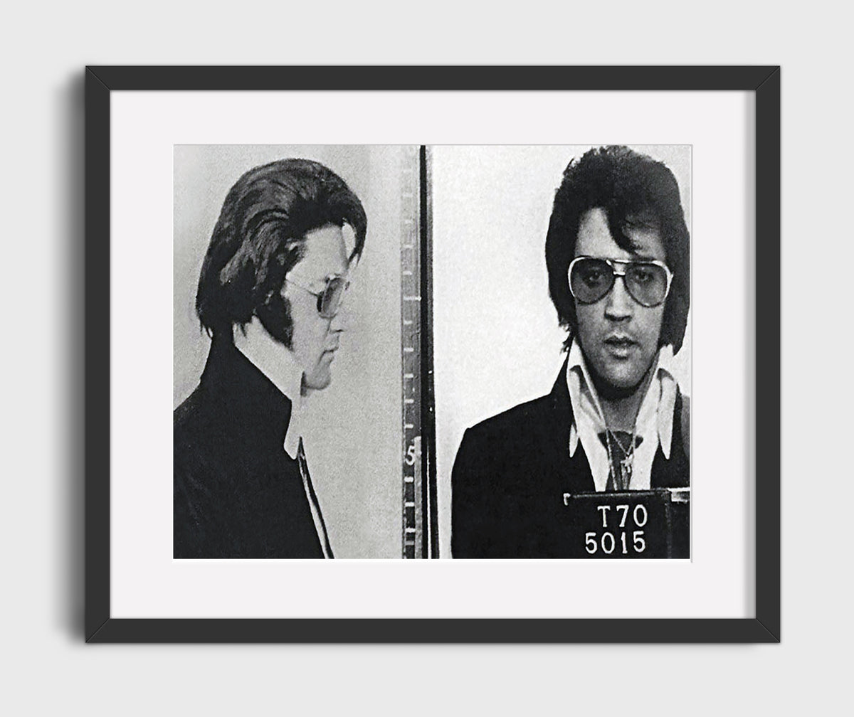 Elvis Presley - Denver Police Department 1970 mug shot wall art 20x24 Canvas