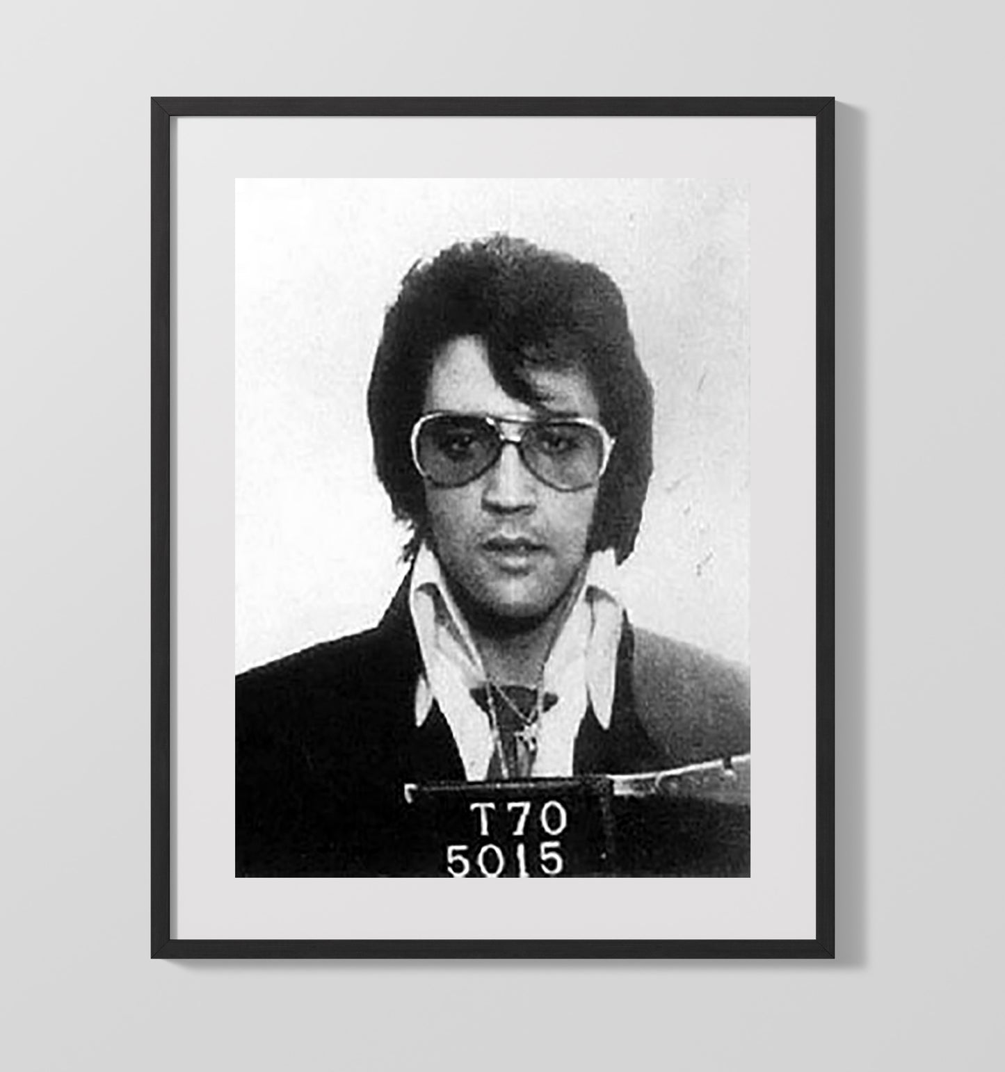 Elvis Presley - Jailhouse Booking mug shot wall art 20x24 Canvas