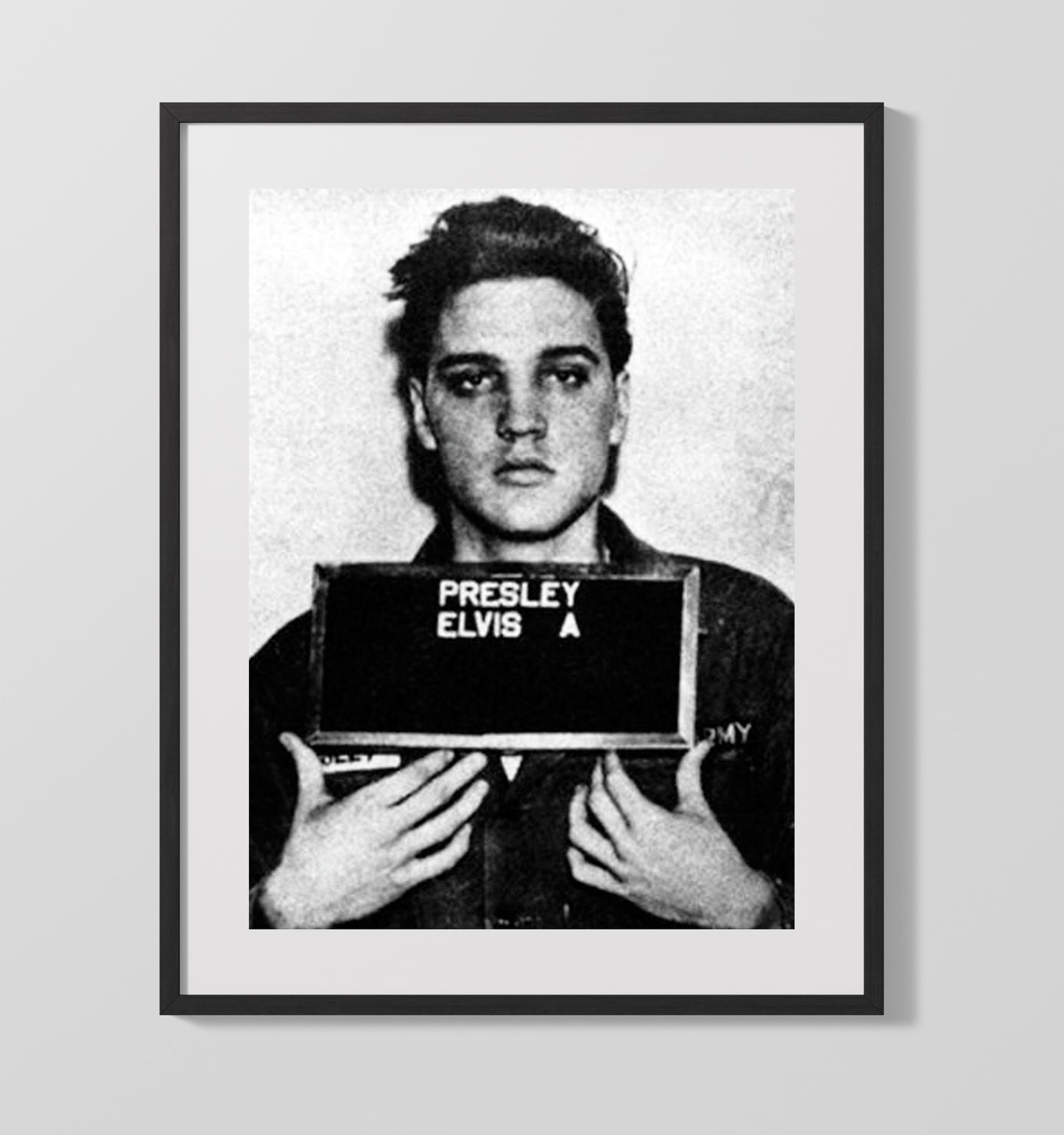 Elvis Presley - U.S. Army 1958 mug shot wall art 20x24 Canvas