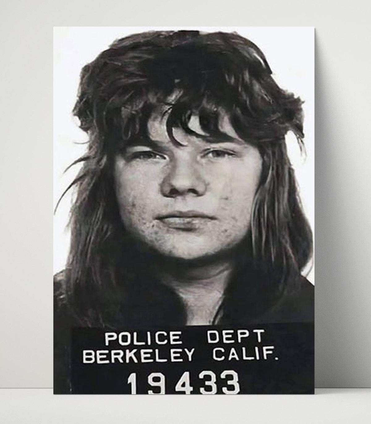 Janis Joplin – Berkeley Police Arrest 1969 unframed semi-gloss poster print