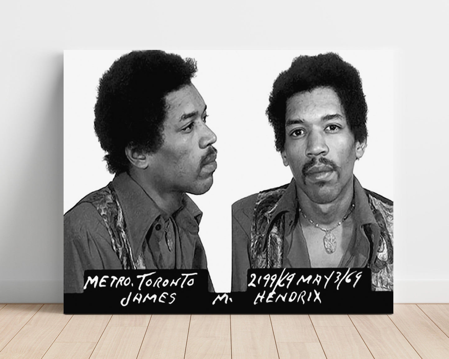 Jimi Hendrix Toronto Police Department 1969 Landscape.jpg Mug Shot Print 16x20 Unframed Print mug shot wall art print