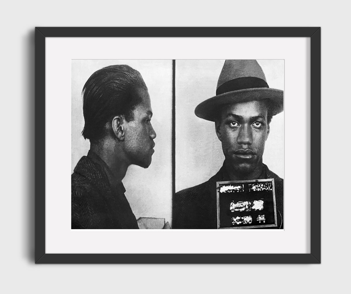 Malcolm X - Boston Police Department 1946 mug shot wall art 20x24 Canvas