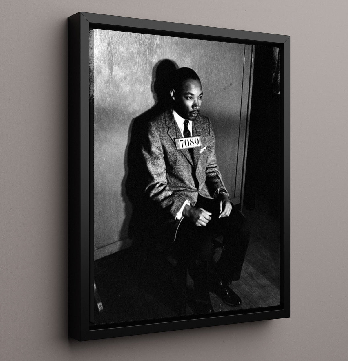 Martin Luther King Jr - Montgomery Police Department 1956 - Alternate Booking Photo mug shot wall art 16x20 Gallery Frame