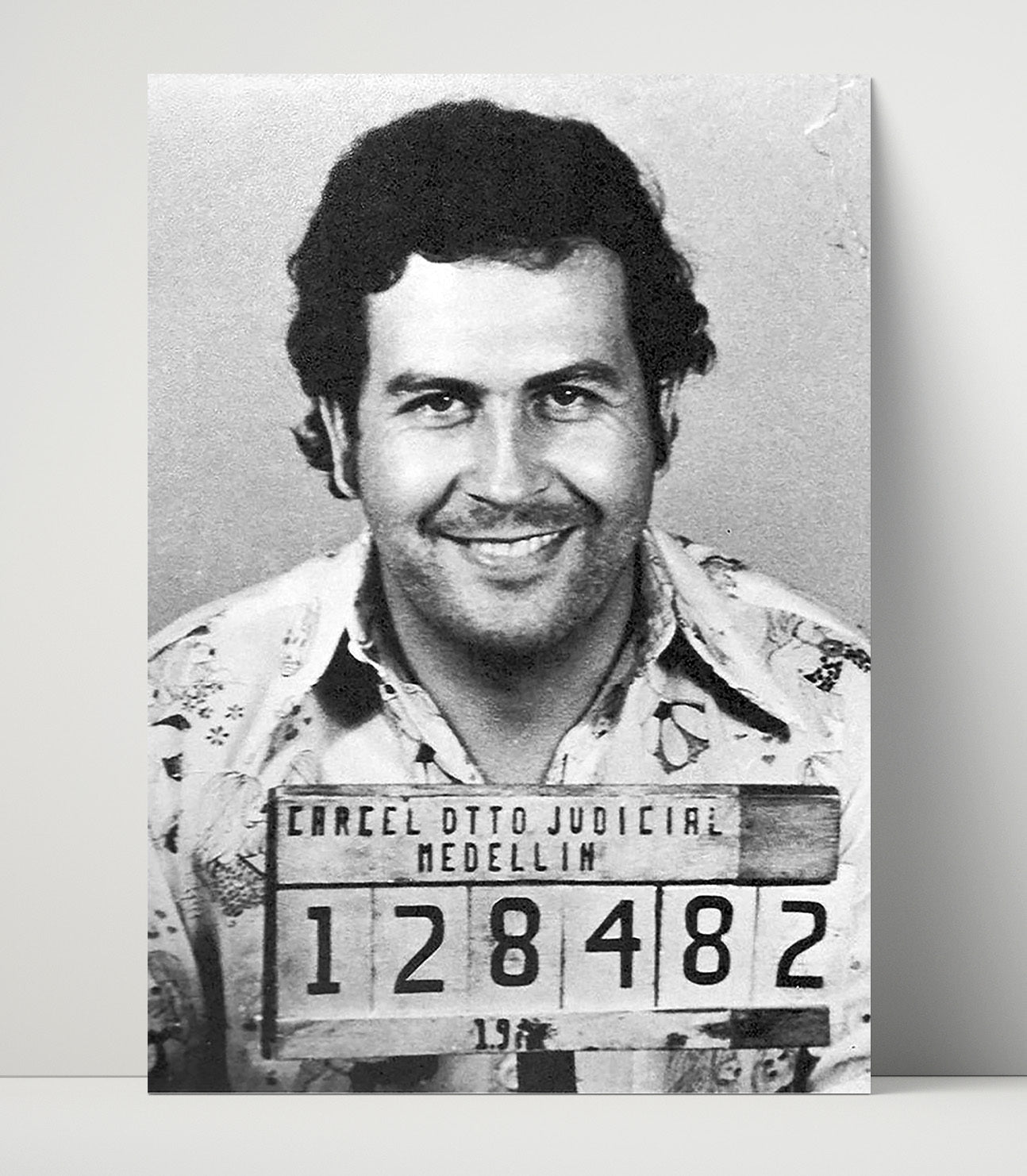 Pablo Escobar Medellin Judicial Police 1977 Mug Shot Print 16x20 Unframed Print mug shot wall art print