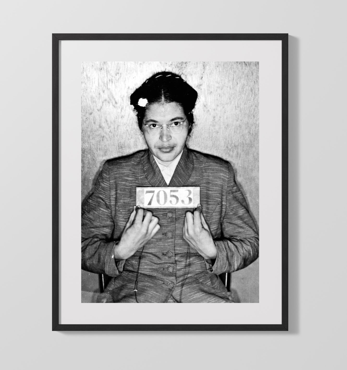 Rosa Parks - Montgomery Police Department 1956 mug shot wall art 20x24 Canvas