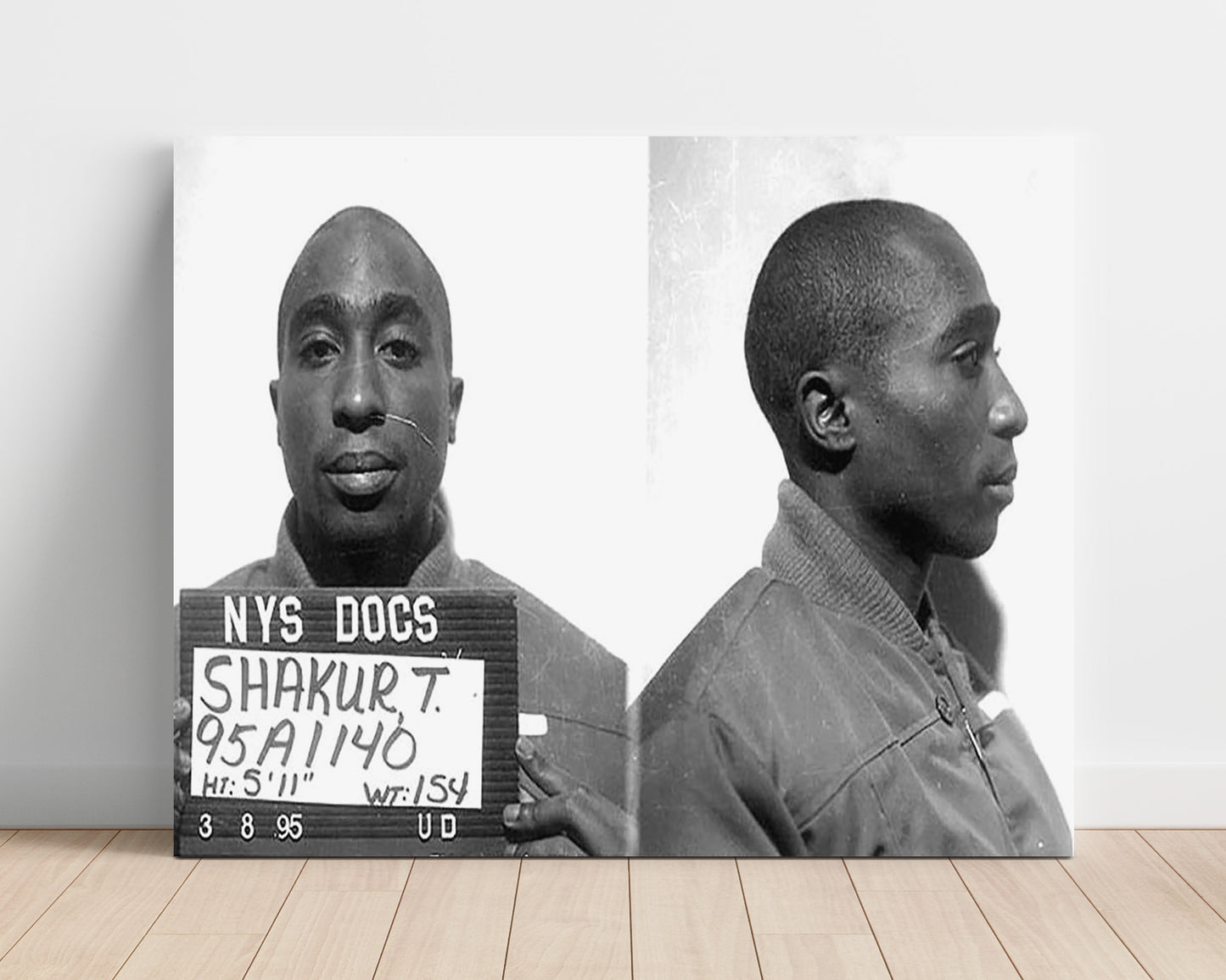Tupac Shakur New York State Department of Correctional Services 1995 Mug Shot Print 16x20 Unframed Print mug shot wall art print