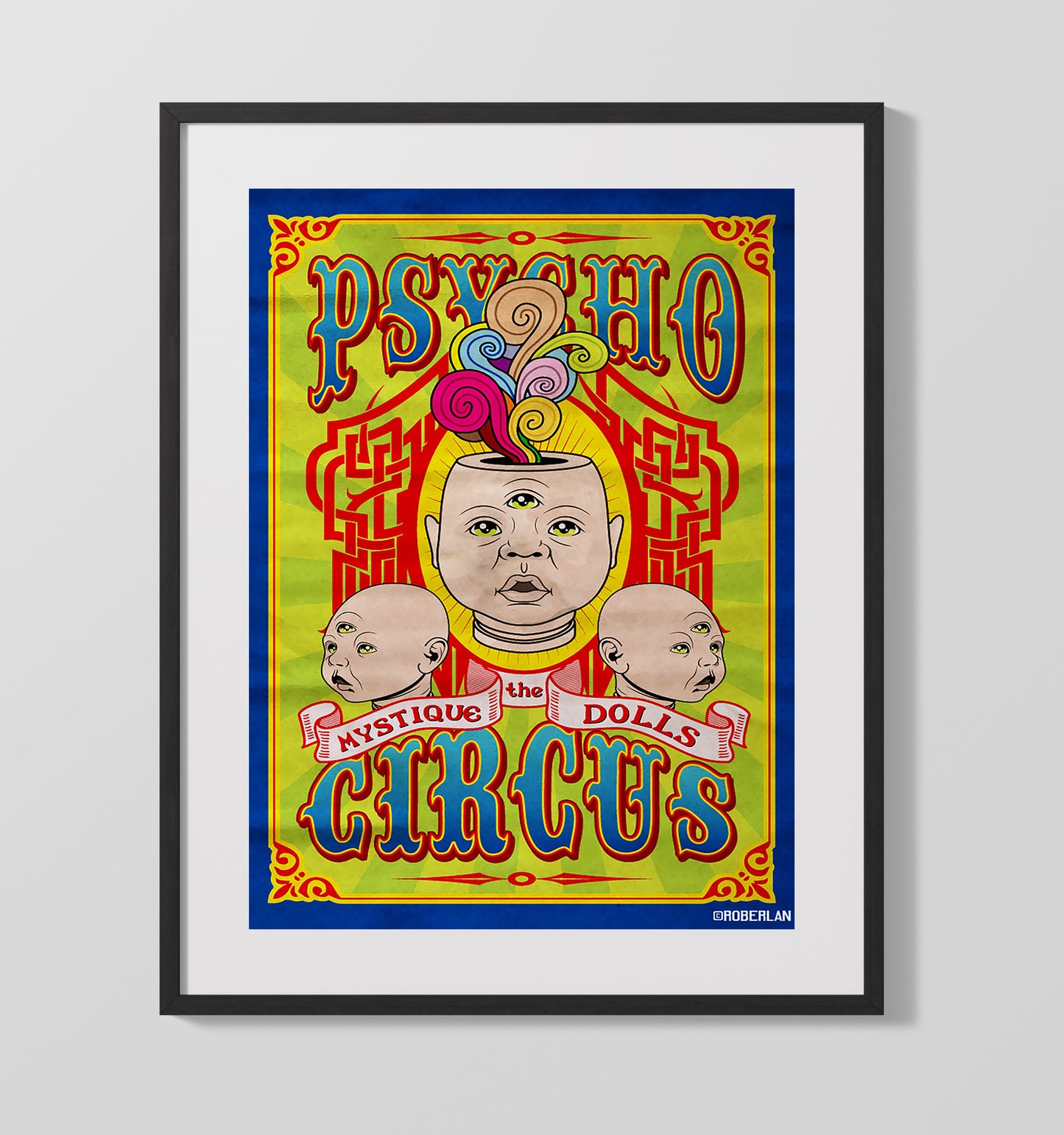 Psycho Circus Mystique Dolls - Gallery Frame vintage circus poster wall art