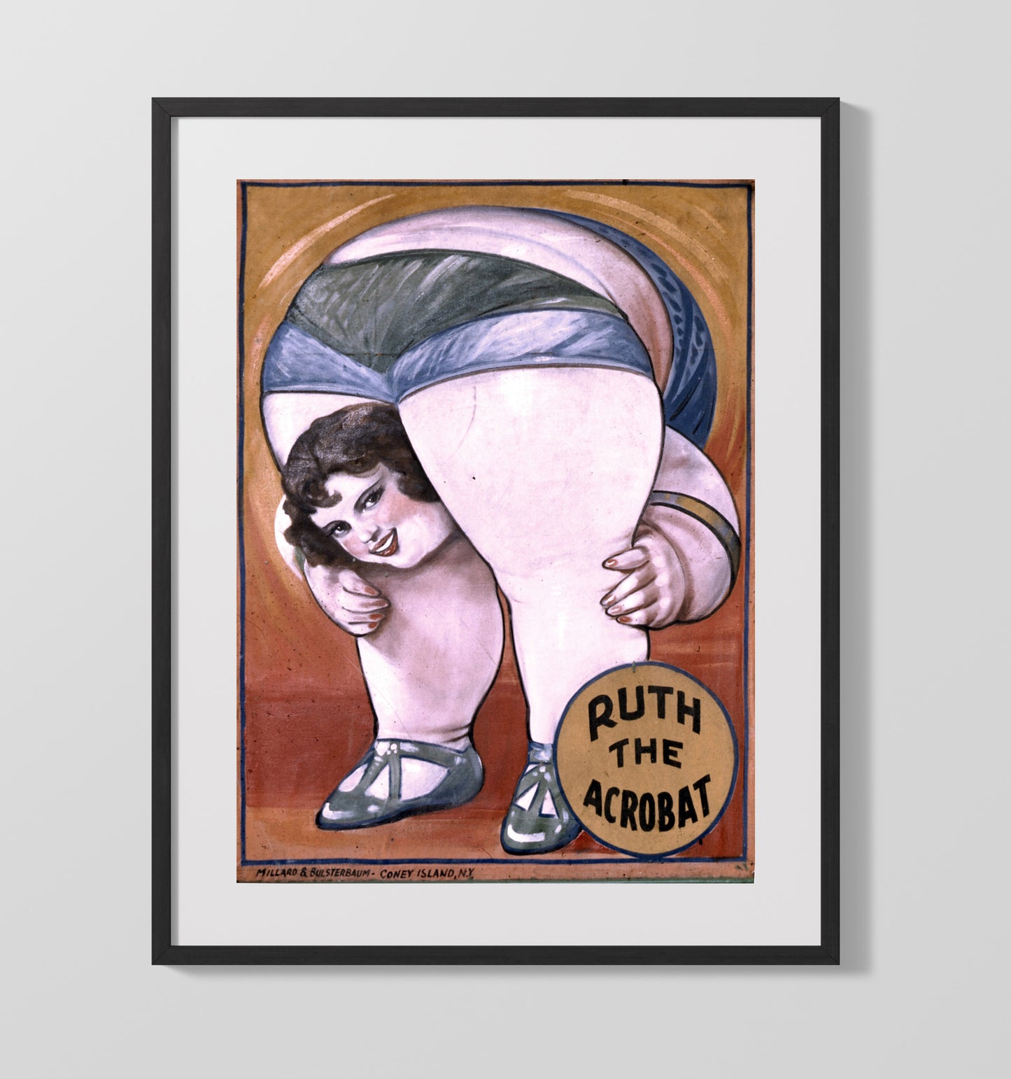 Ruth the Acrobat - Circus Performer - Gallery Frame vintage circus poster wall art