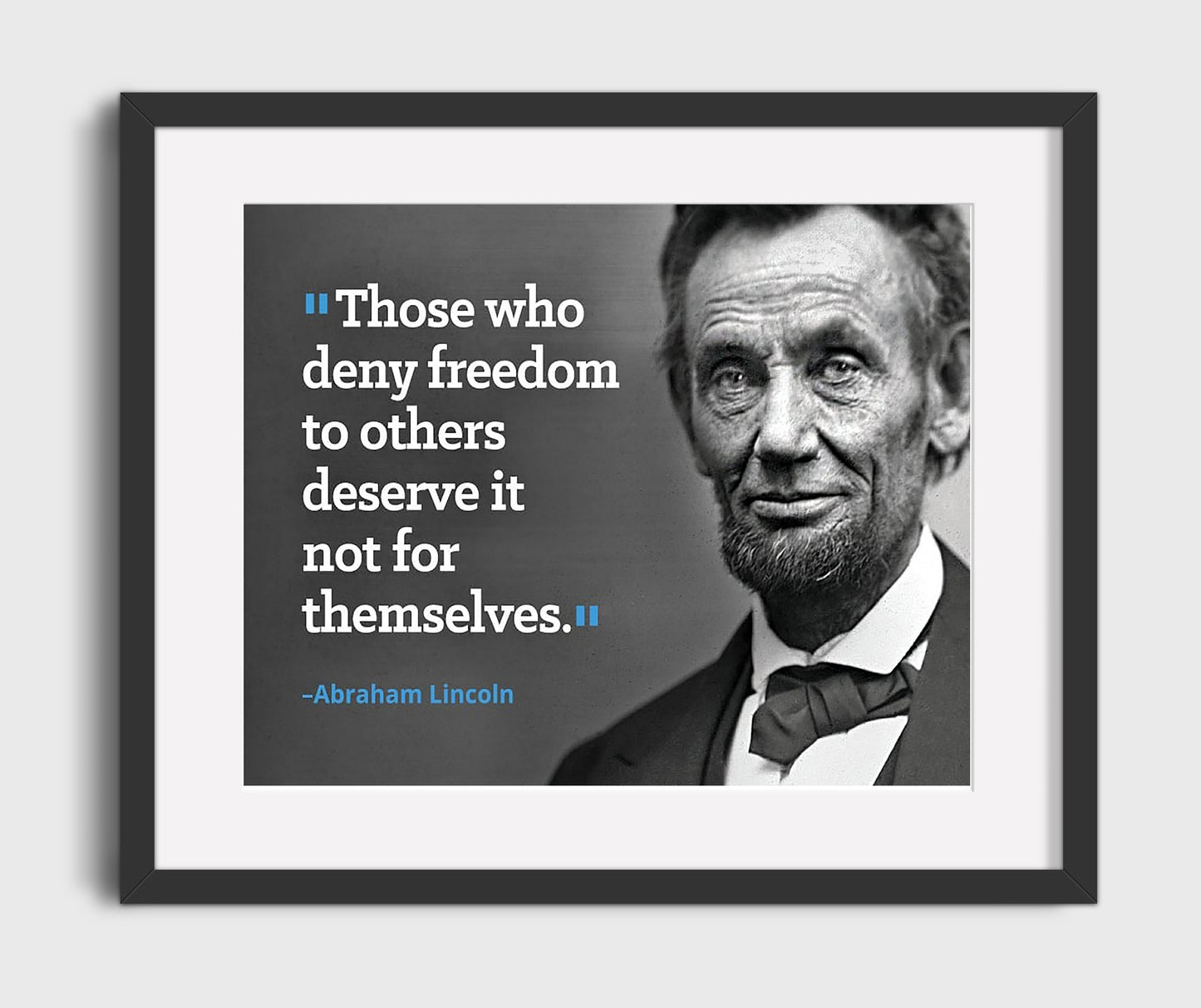 Abraham Lincoln Deny freedom lose it Quote Print 20x24 Canvas quote wall art print