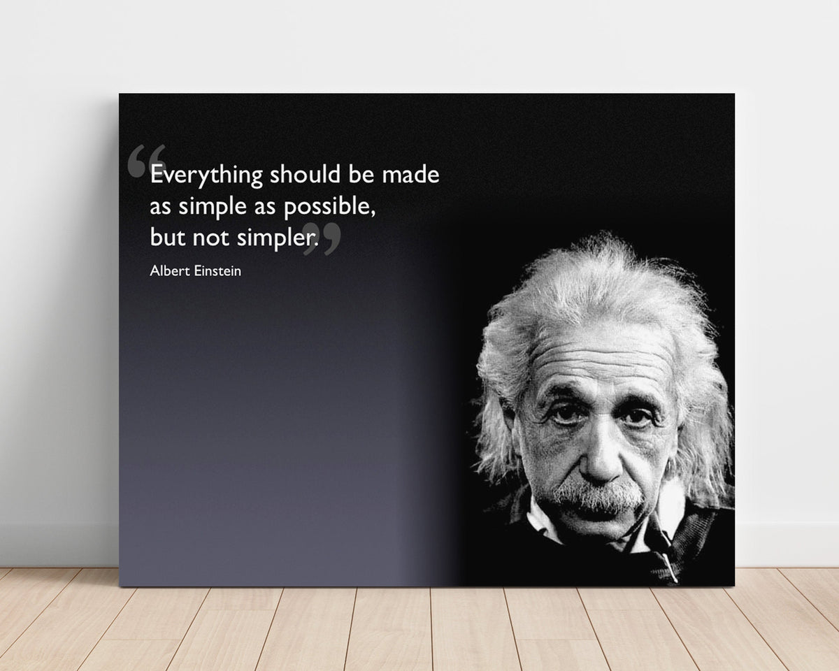 Albert Einstein – As Simple as Possible but Not Simpler unframed semi-gloss poster print