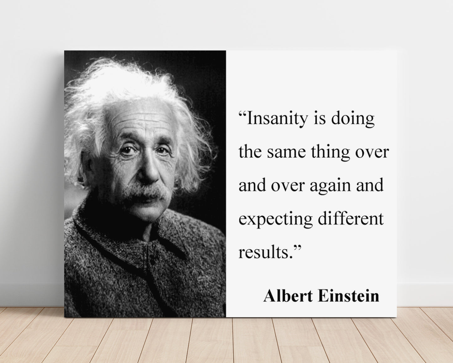 Albert Einstein Insanity definition Quote Print 16x20 Unframed Print quote wall art print