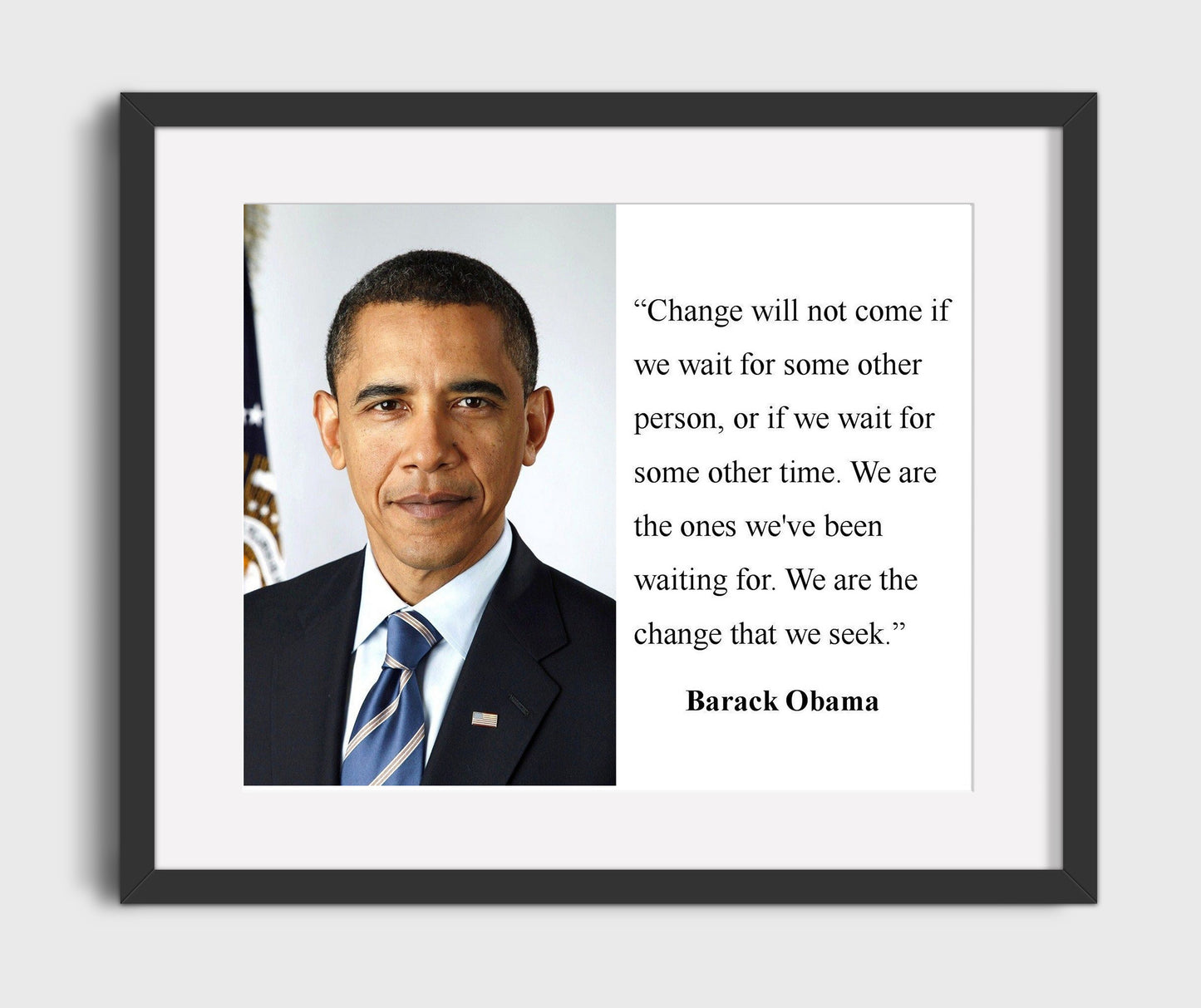 Barack Obama We are the change Quote Print 20x24 Canvas quote wall art print