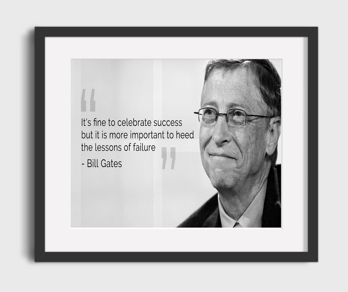 Bill Gates Lessons of failure Quote Print 20x24 Canvas quote wall art print