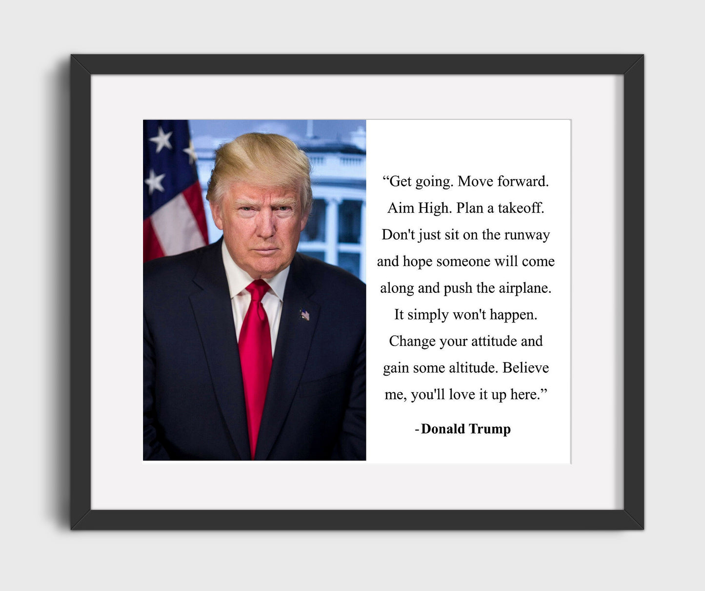 Donald Trump Aim high takeoff Quote Print 20x24 Canvas quote wall art print