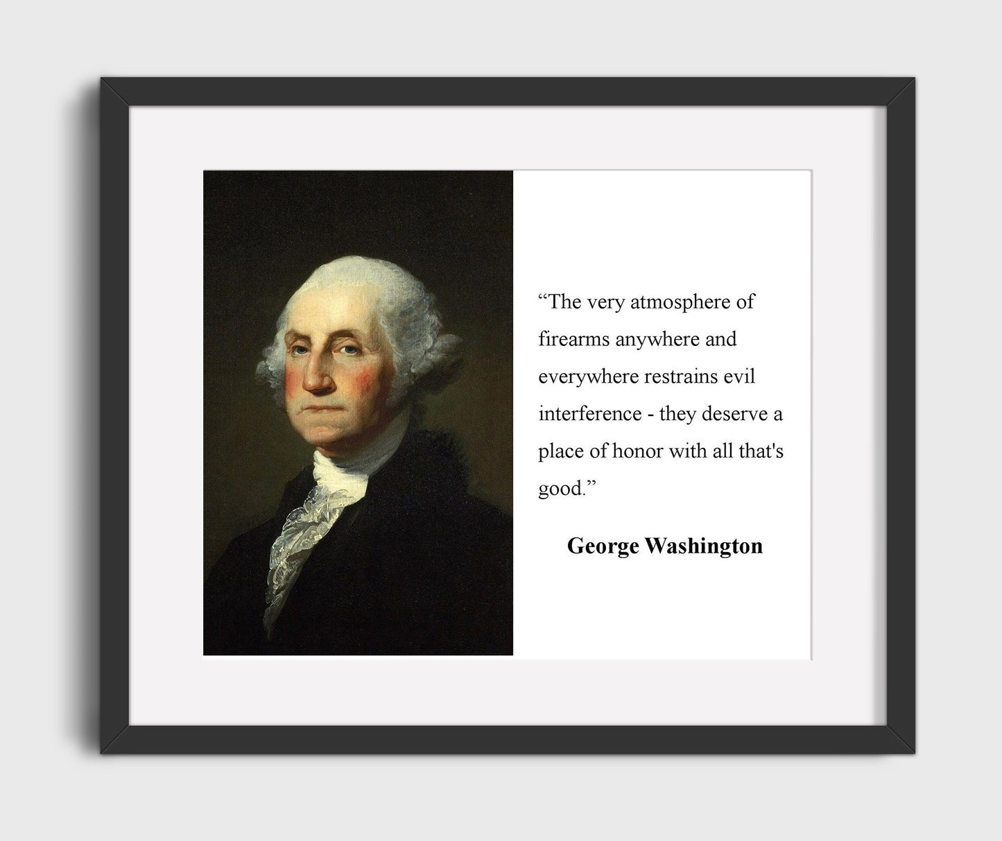 George Washington Atmosphere of firearms Quote Print 20x24 Canvas quote wall art print
