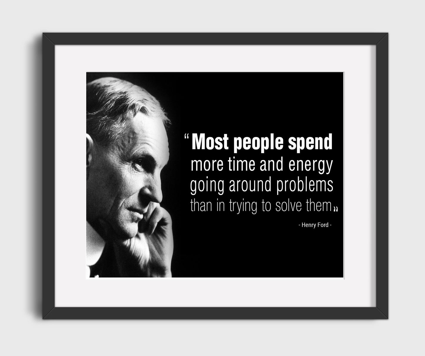 Henry Ford People Spend More Time Going Around Problems Quote Print 20x24 Canvas quote wall art print
