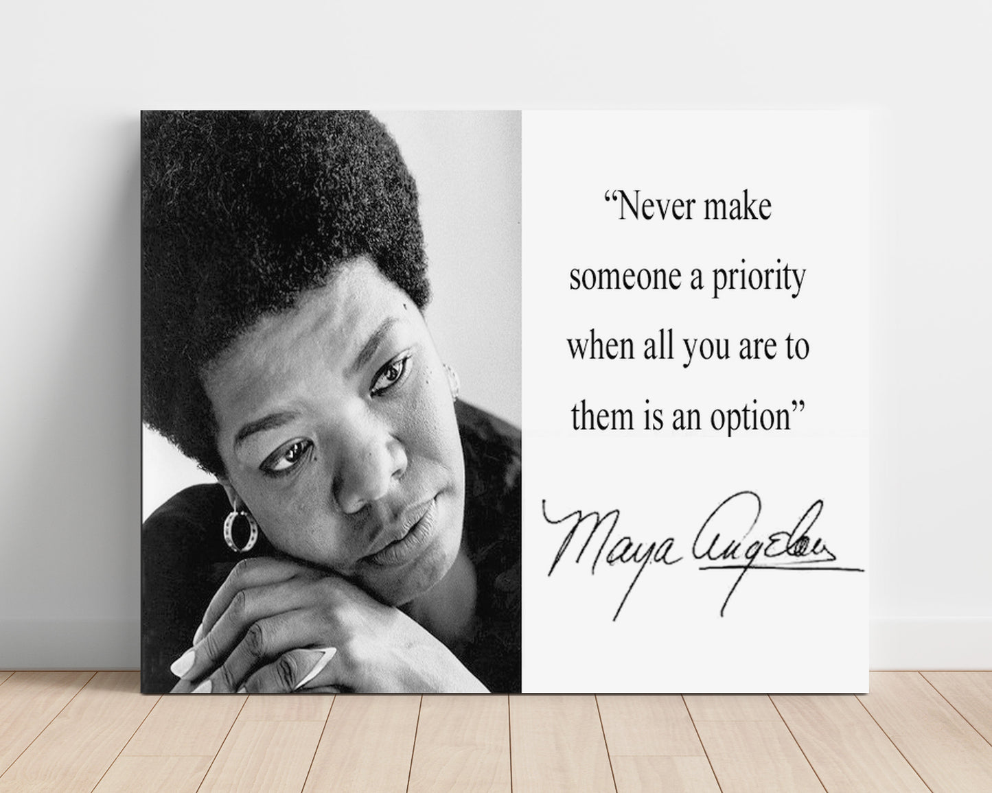 Maya Angelou Never just an option Quote Print 16x20 Unframed Print quote wall art print
