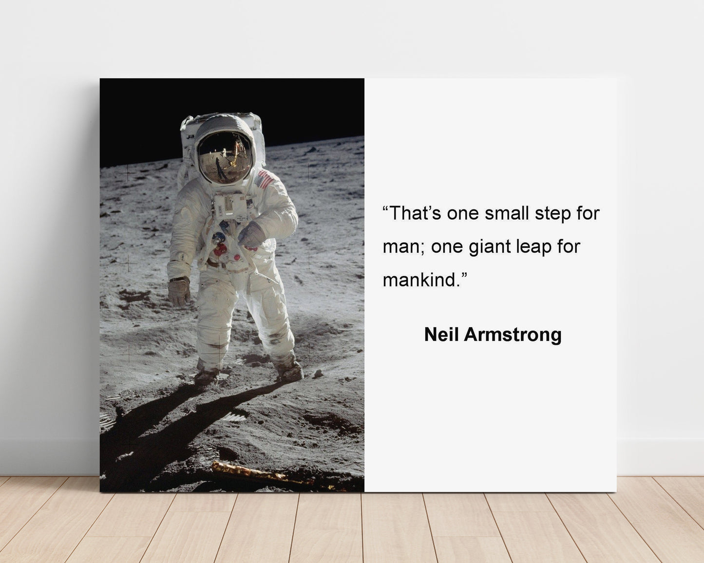 Neil Armstrong One giant leap Quote Print 16x20 Unframed Print quote wall art print