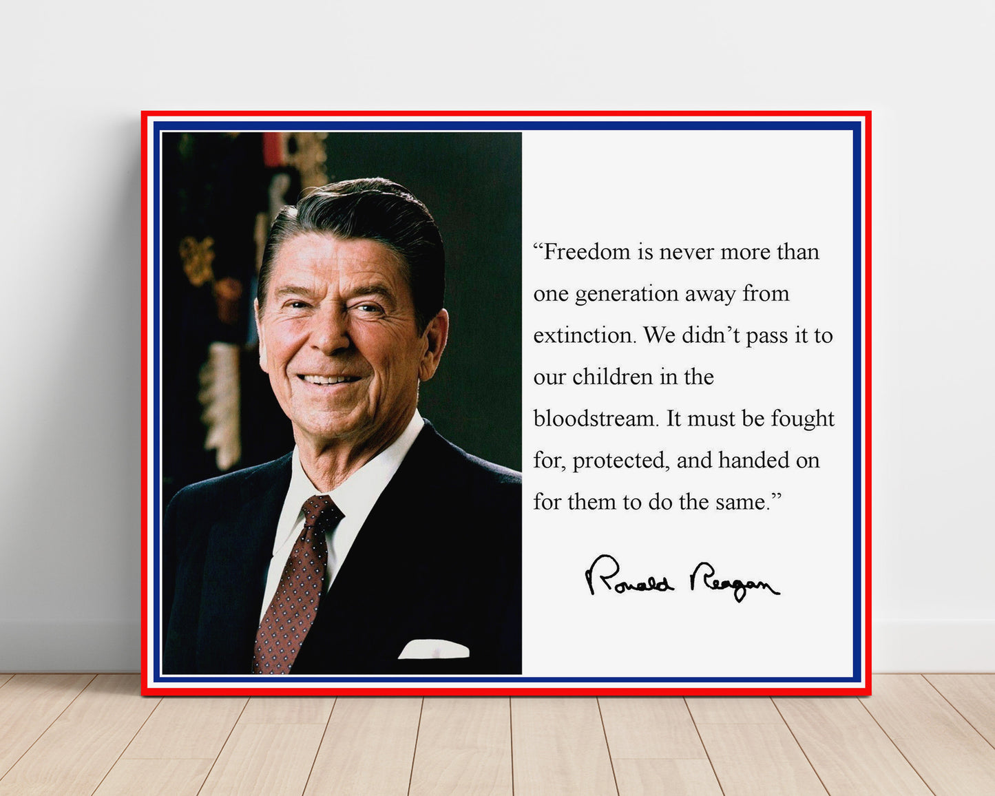 Ronald Reagan Freedoms fragile torch Quote Print 16x20 Unframed Print quote wall art print