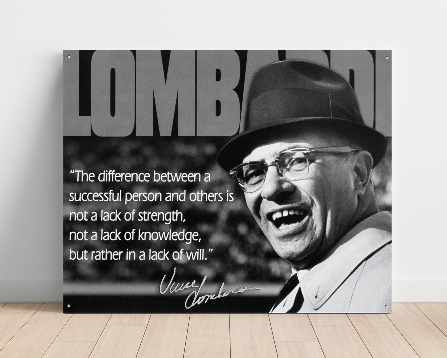 Vince Lombardi Lack of will Quote Print 16x20 Unframed Print quote wall art print