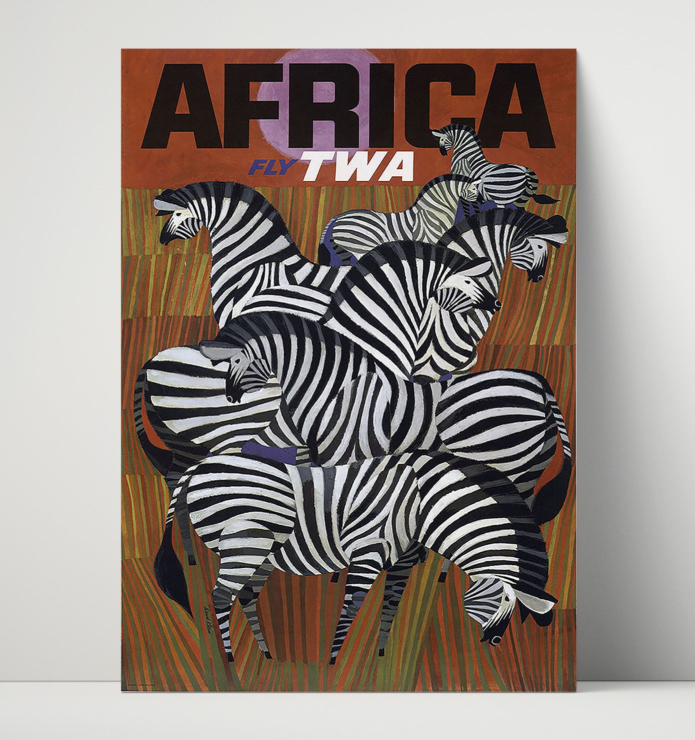 Africa TWA Vintage Travel Print 16x20 Unframed Print travel wall art print