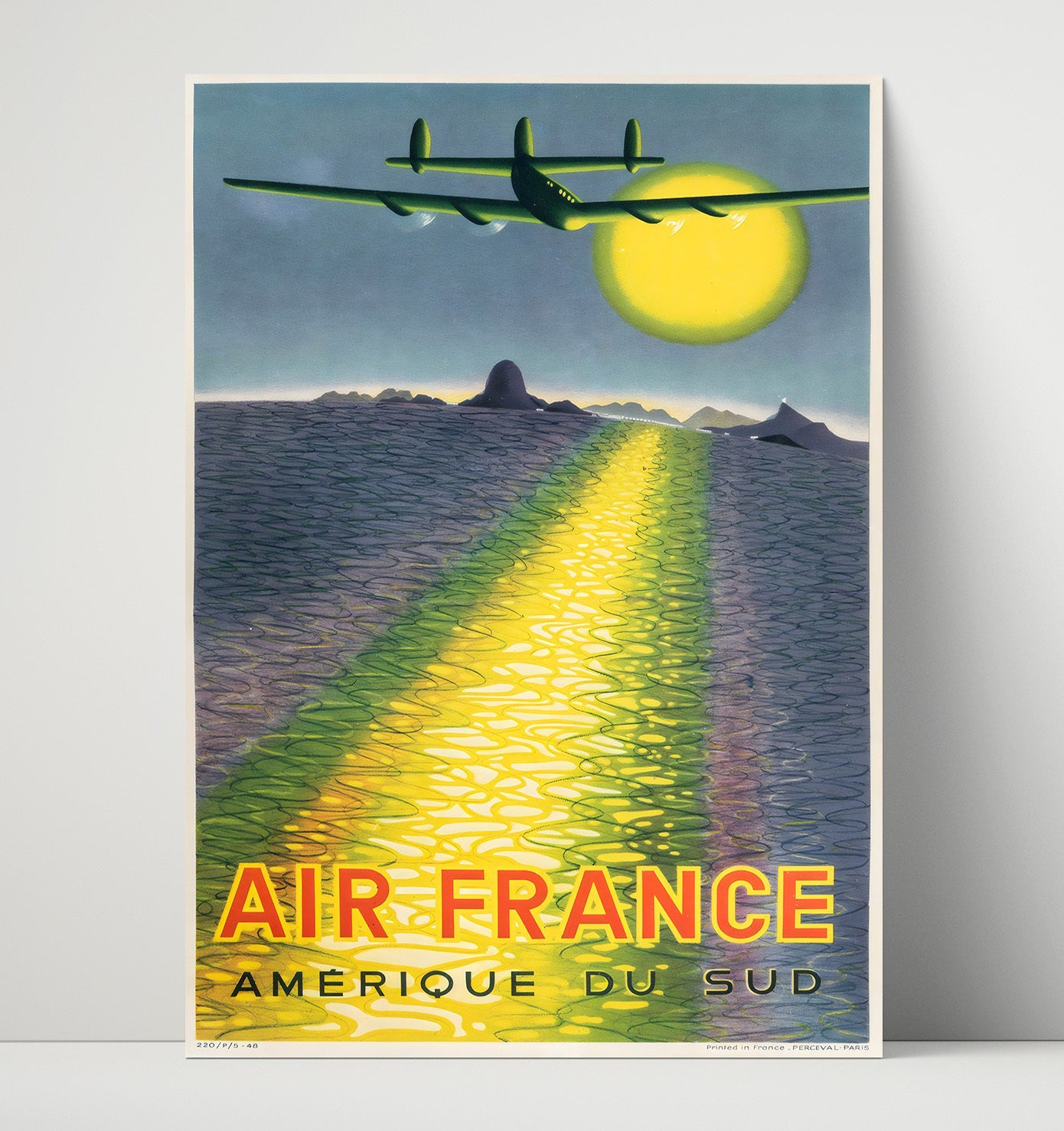 Air France South America Vintage Travel Print 16x20 Unframed Print travel wall art print