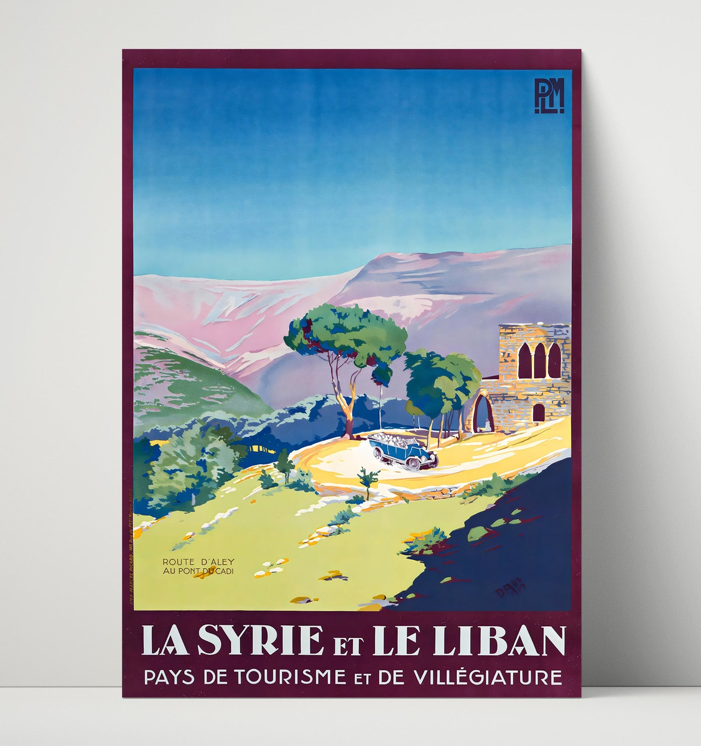 Aley Syria and Lebanon Vintage Travel Print 16x20 Unframed Print travel wall art print