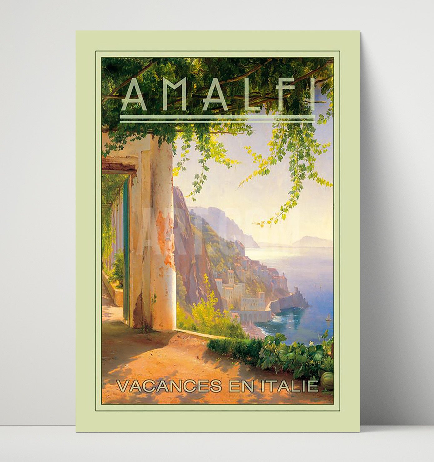 Amalfi Vacances en Italie Vintage Travel Print 16x20 Unframed Print travel wall art print