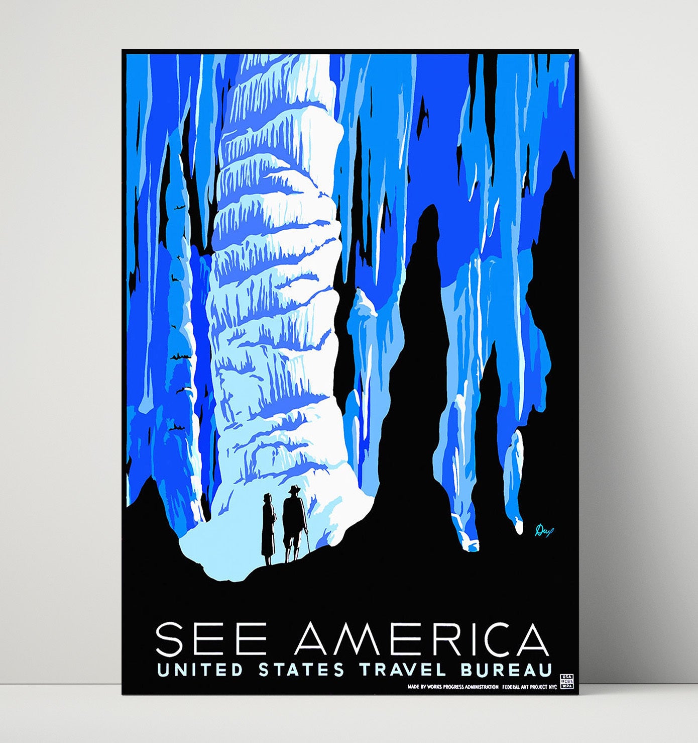 America America Vintage Travel Print 16x20 Unframed Print travel wall art print
