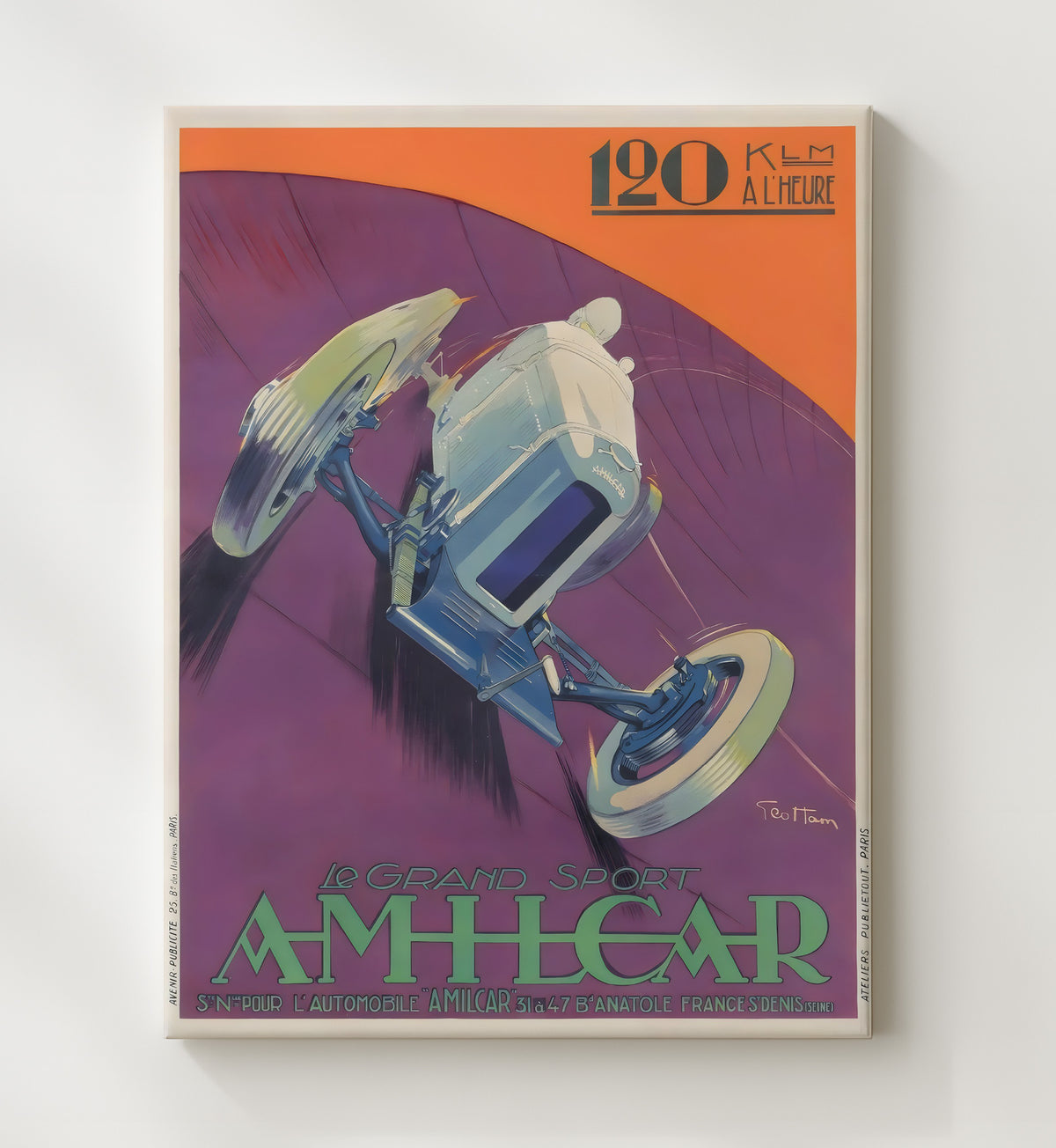 Amilcar Grand Sport Racing - Travel - 20x24 Canvas
