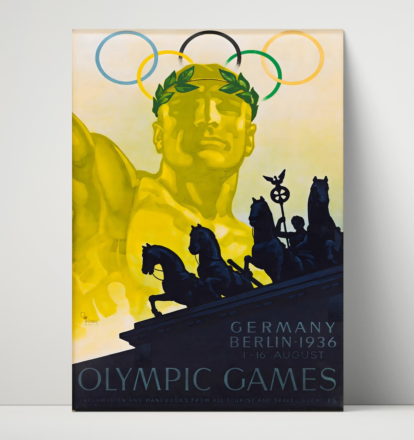 Berlin OlympicGames1936 Vintage Travel Print 16x20 Unframed Print travel wall art print