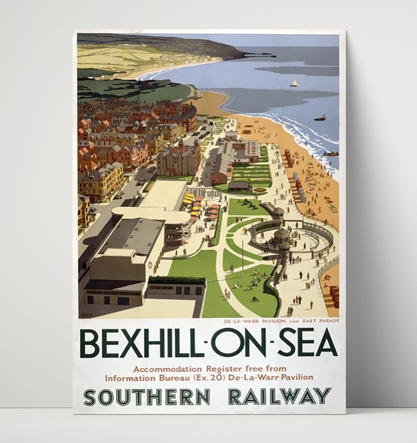 Bexhill on Sea De La Warr Pavilion Vintage Travel Print 16x20 Unframed Print travel wall art print
