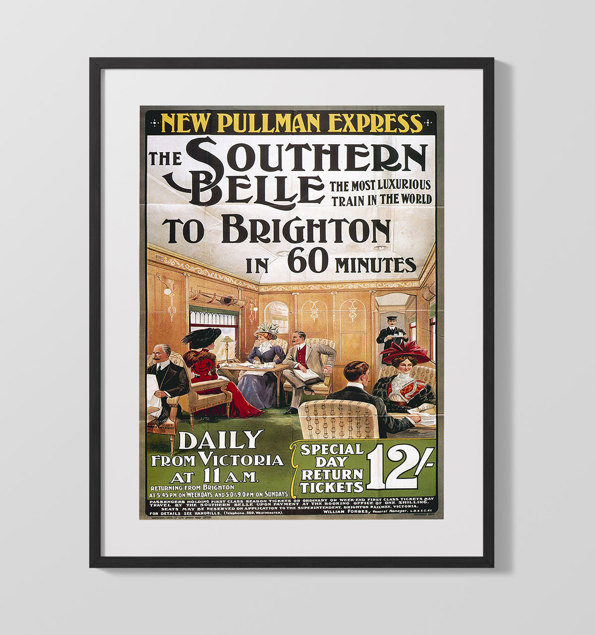 Brighton Train - Travel - 16x20 Gallery Frame