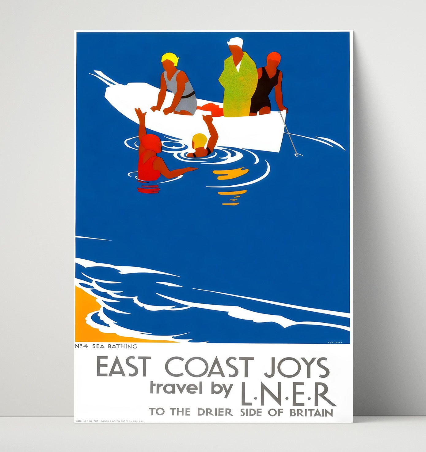 Britain East Coast Joys Vintage Travel Print 16x20 Unframed Print travel wall art print